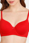 Rosaline Padded Wired Medium Coverage T-Shirt Bra - Equestrain Red — thumbnail 4
